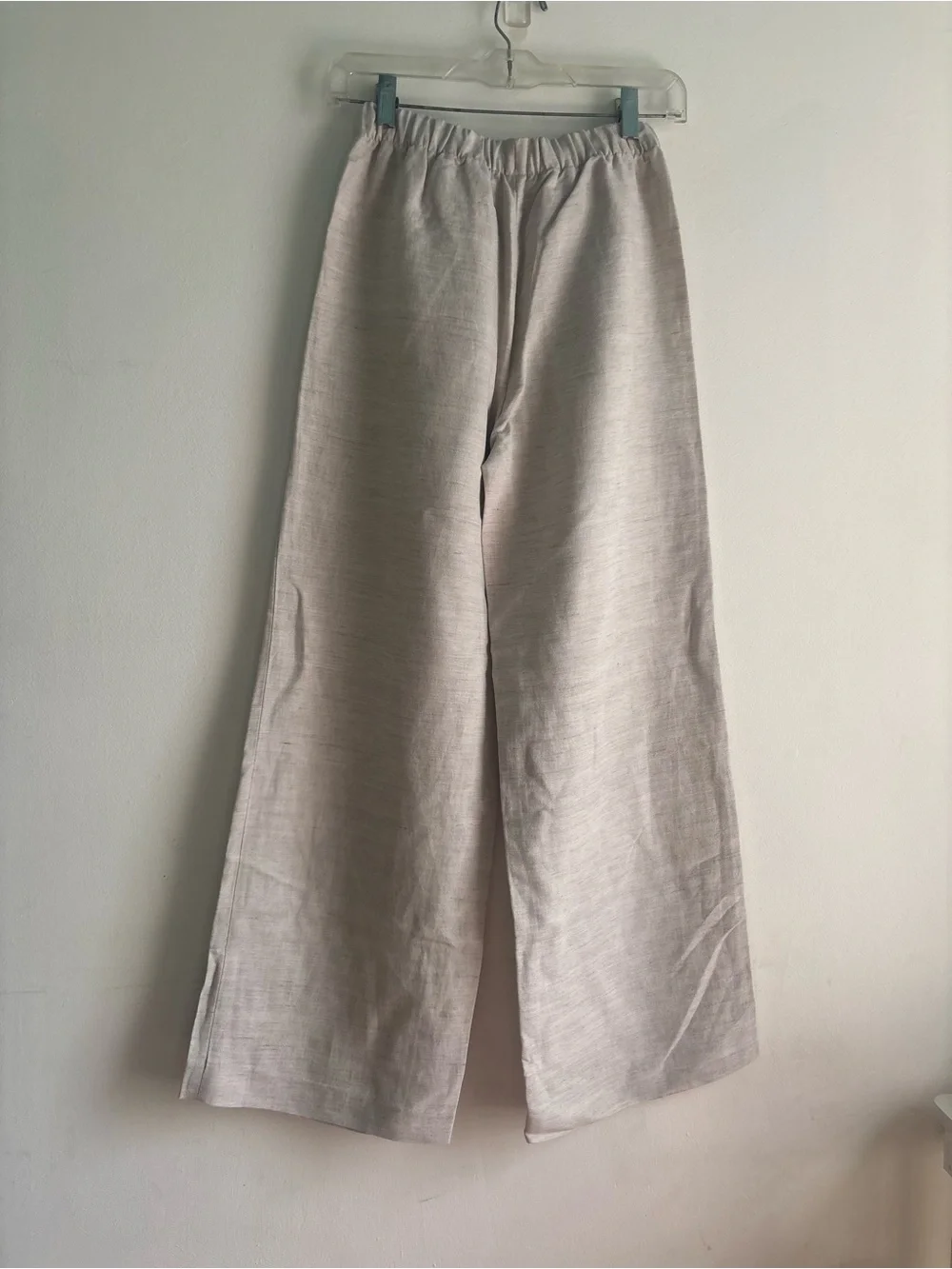 Wilfred Beige Wide-Leg Drawstring Chinos